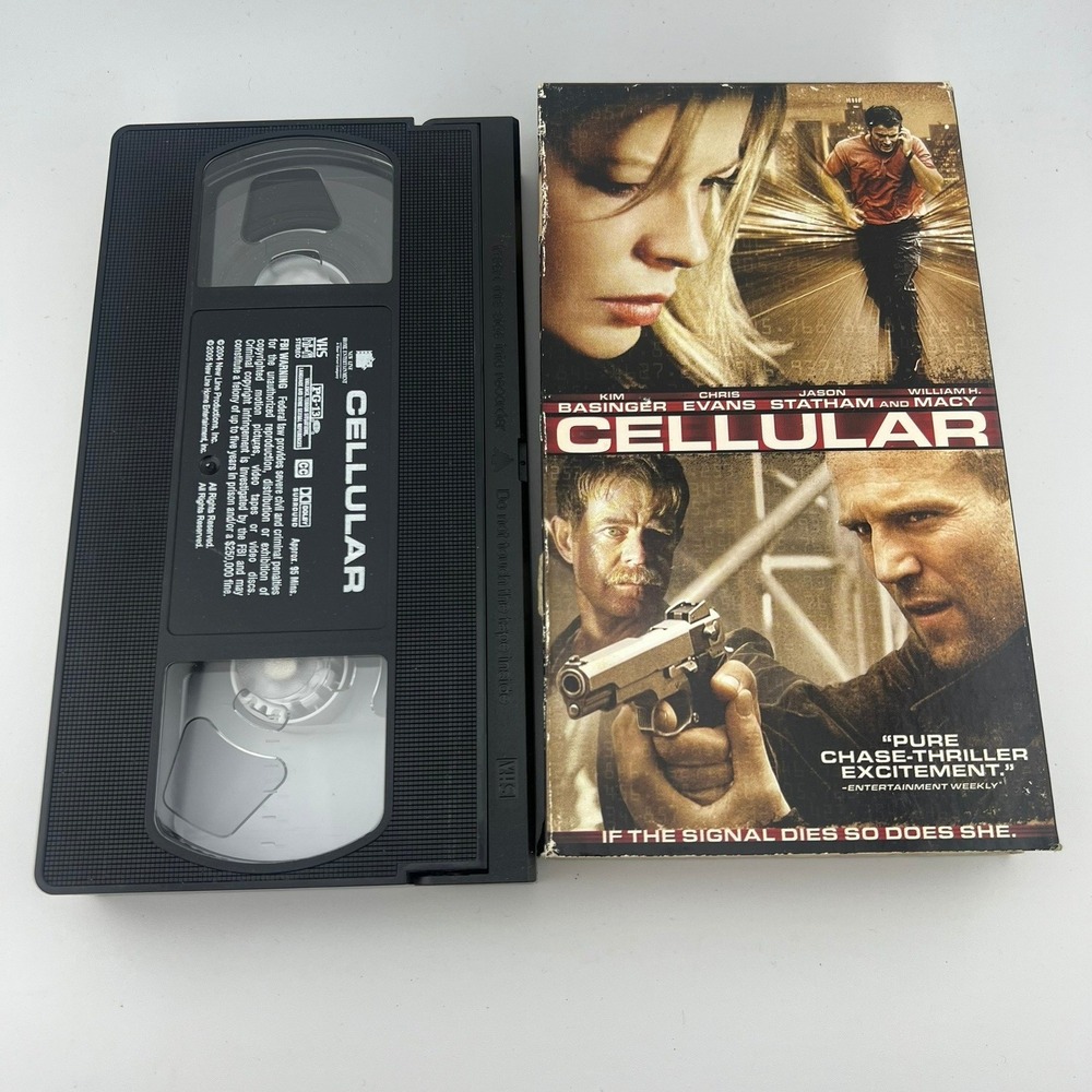 Cellular VHS (2004) Kim Basinger Chris Evans Action Thriller Movie